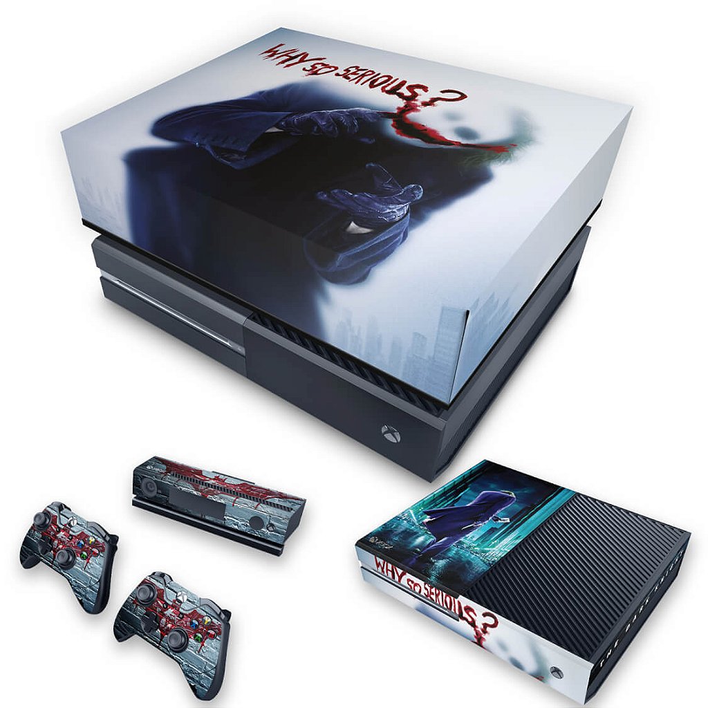 KIT Capa Anti Poeira e Skin Anti-Rage Xbox One Fat - Coringa - Joker