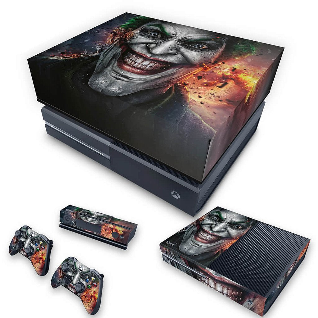 KIT Capa Anti Poeira e Skin Anti-Rage Xbox One Fat - Coringa - Joker #A