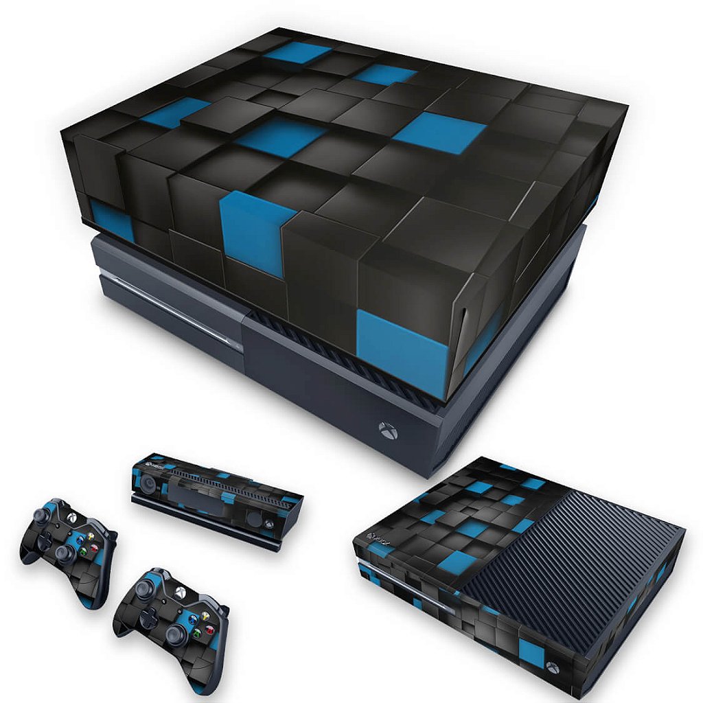 KIT Capa Anti Poeira e Skin Anti-Rage Xbox One Fat - Cubo