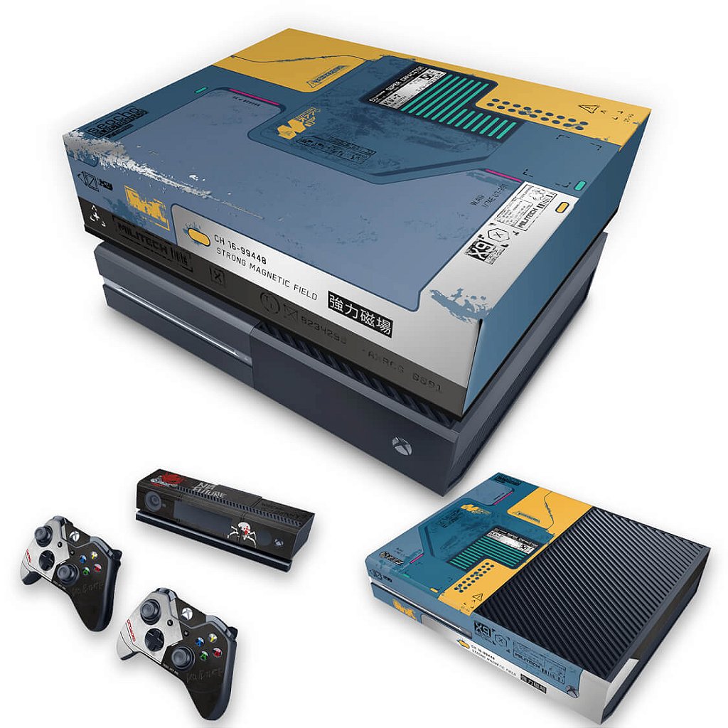 KIT Capa Anti Poeira e Skin Anti-Rage Xbox One Fat - Cyberpunk 2077 Bundle
