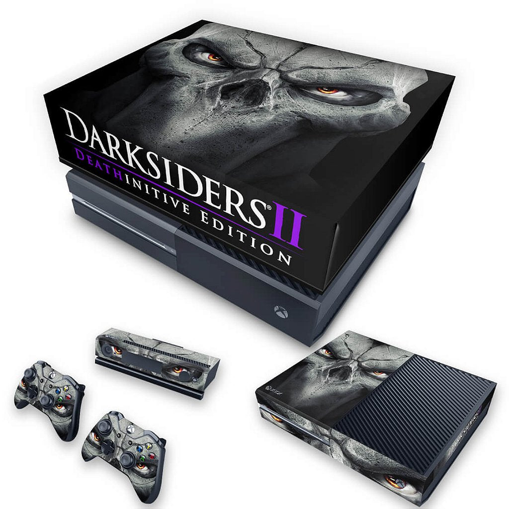 KIT Capa Anti Poeira e Skin Anti-Rage Xbox One Fat - Darksiders 2 Deathinitive Edition