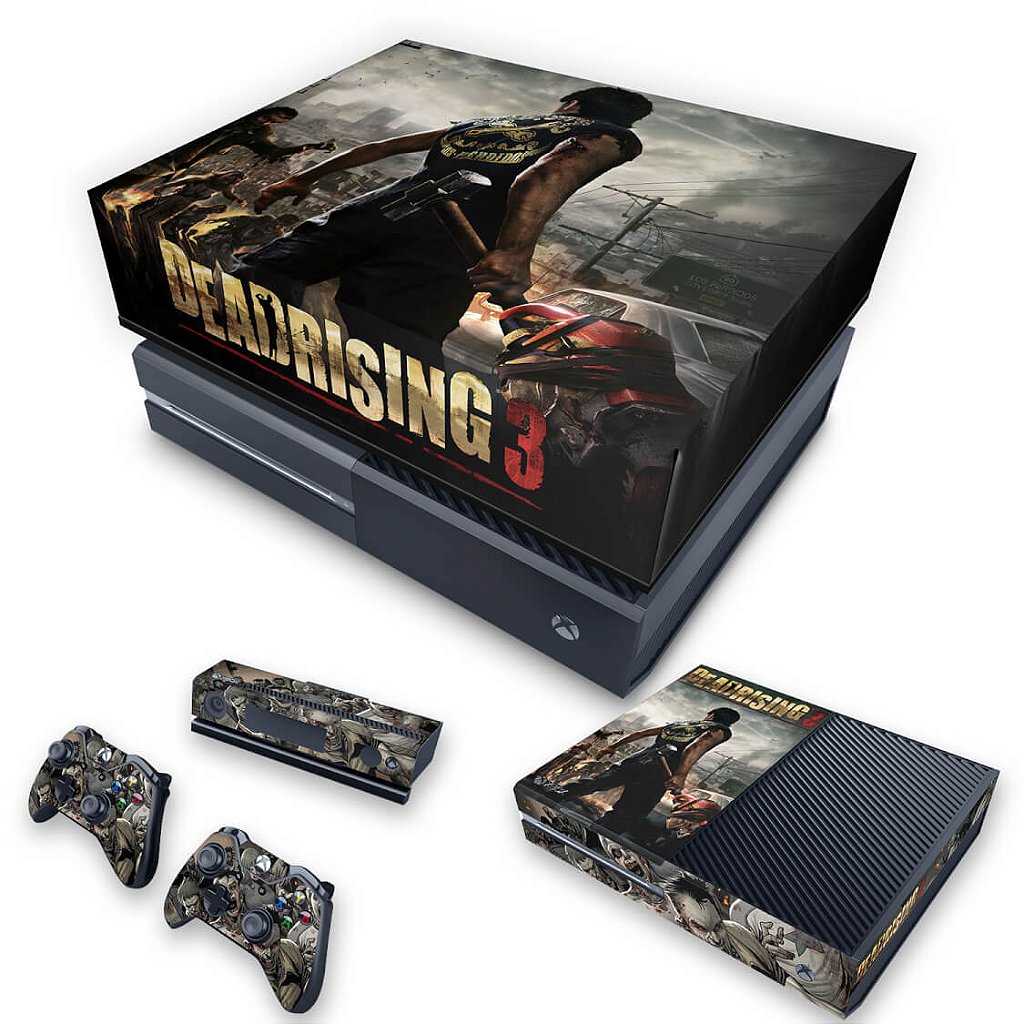 KIT Capa Anti Poeira e Skin Anti-Rage Xbox One Fat - Dead Rising 3