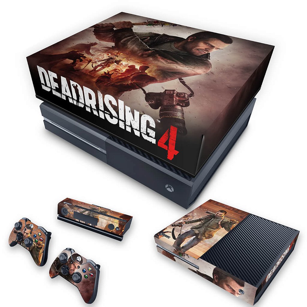 KIT Capa Anti Poeira e Skin Anti-Rage Xbox One Fat - Dead Rising 4