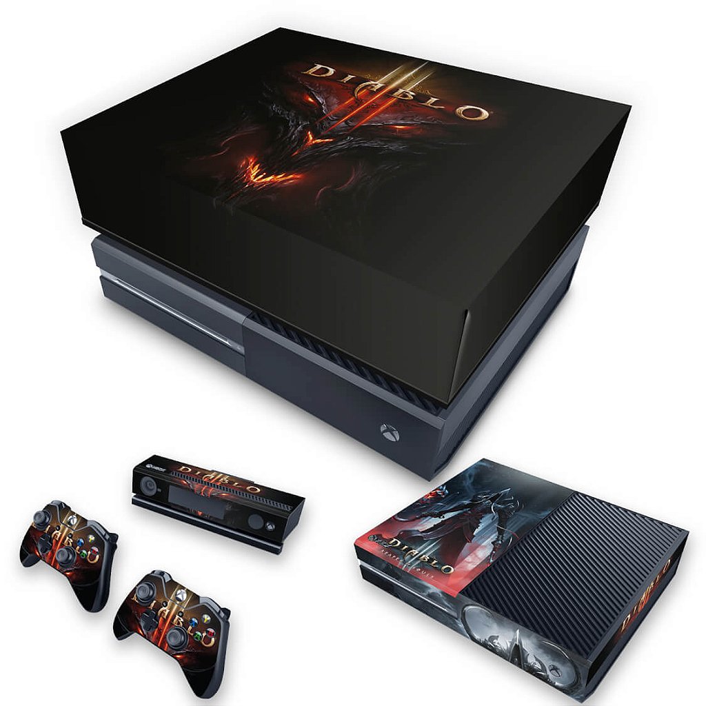 KIT Capa Anti Poeira e Skin Anti-Rage Xbox One Fat - Diablo