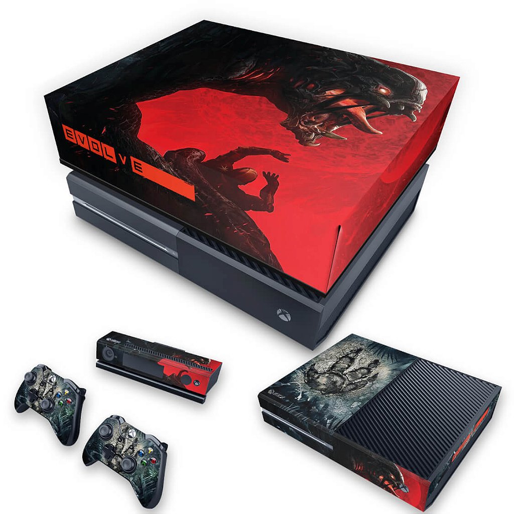 KIT Capa Anti Poeira e Skin Anti-Rage Xbox One Fat - Evolve