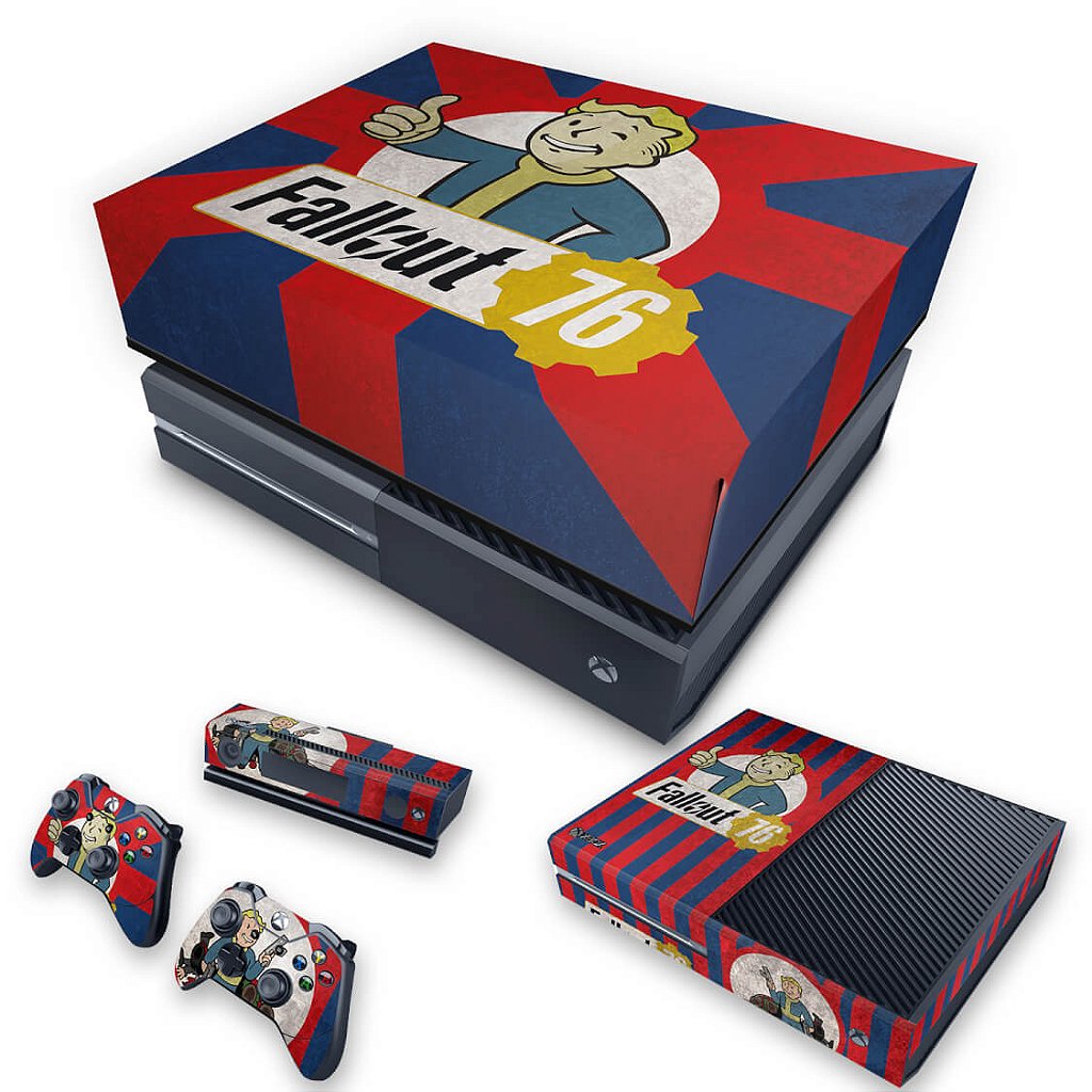 KIT Capa Anti Poeira e Skin Anti-Rage Xbox One Fat - Fallout 76