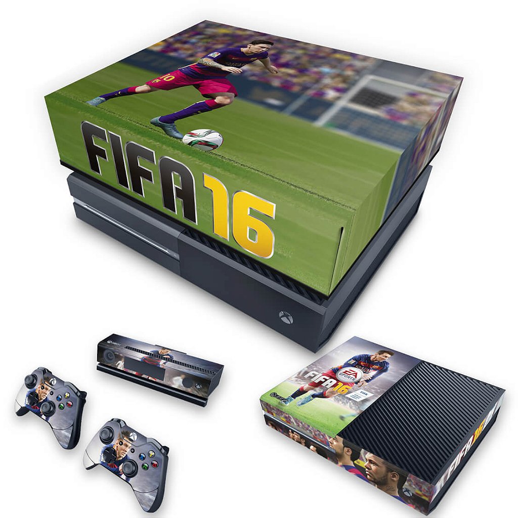 KIT Capa Anti Poeira e Skin Anti-Rage Xbox One Fat - FIFA 16
