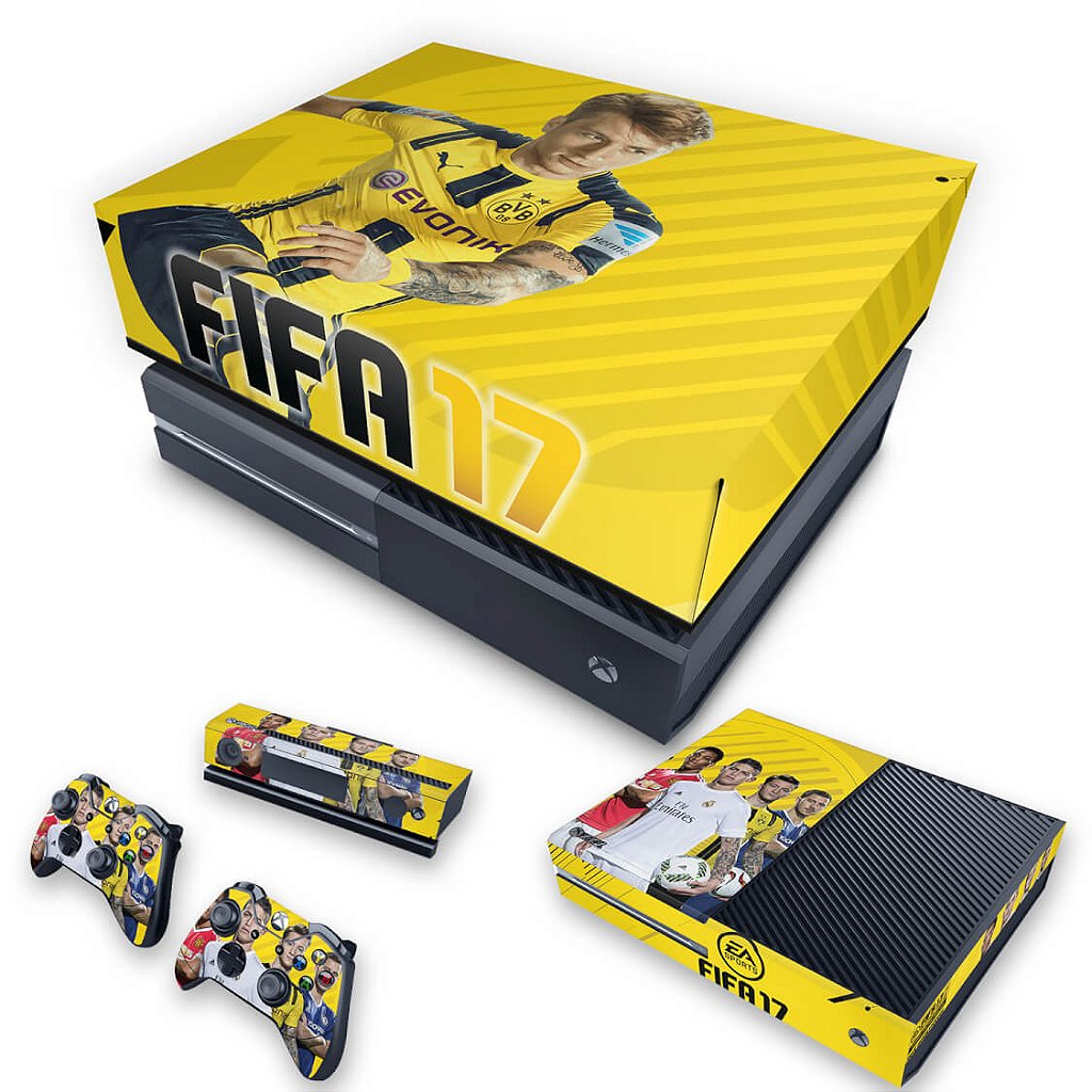 KIT Capa Anti Poeira e Skin Anti-Rage Xbox One Fat - FIFA 17