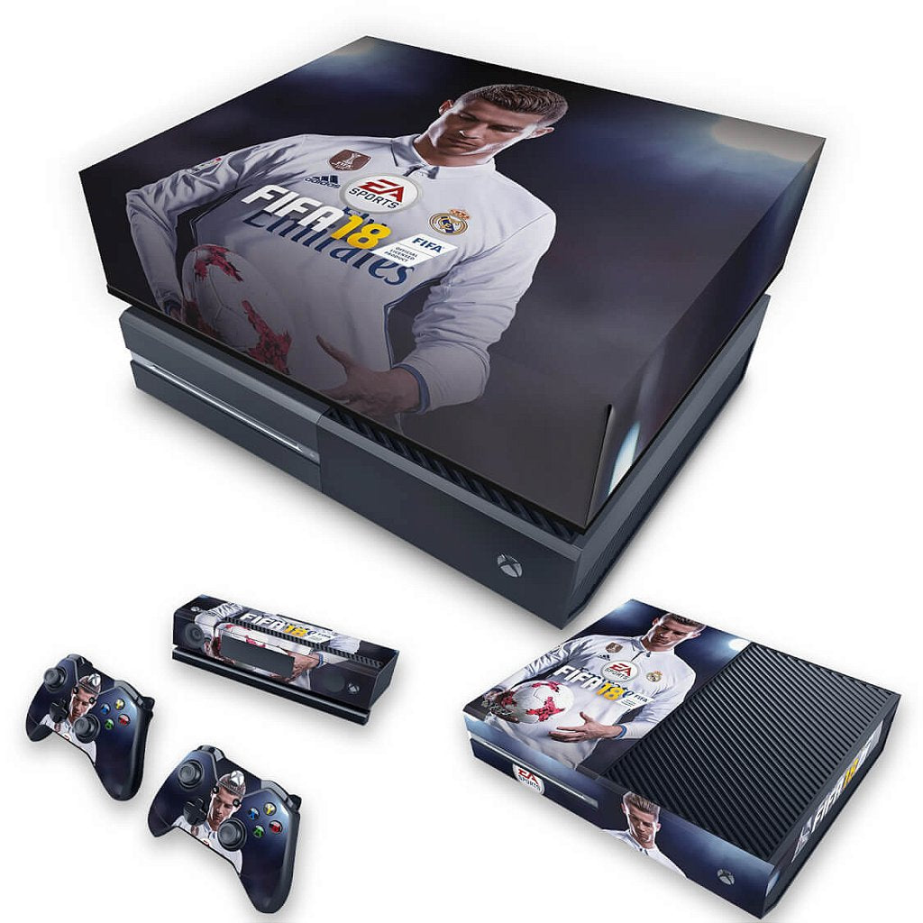 KIT Capa Anti Poeira e Skin Anti-Rage Xbox One Fat - FIFA 18