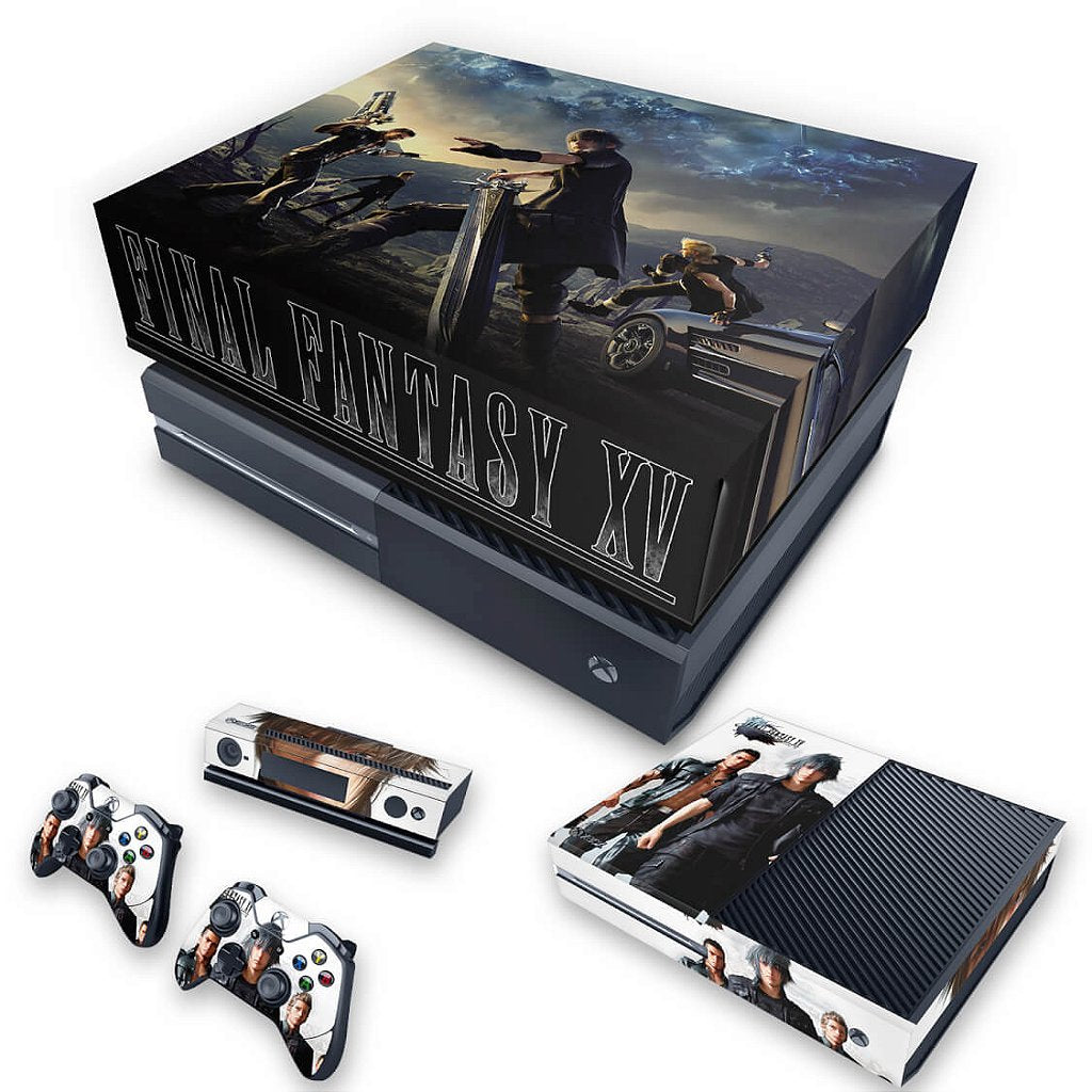 KIT Capa Anti Poeira e Skin Anti-Rage Xbox One Fat - Final Fantasy XV #B