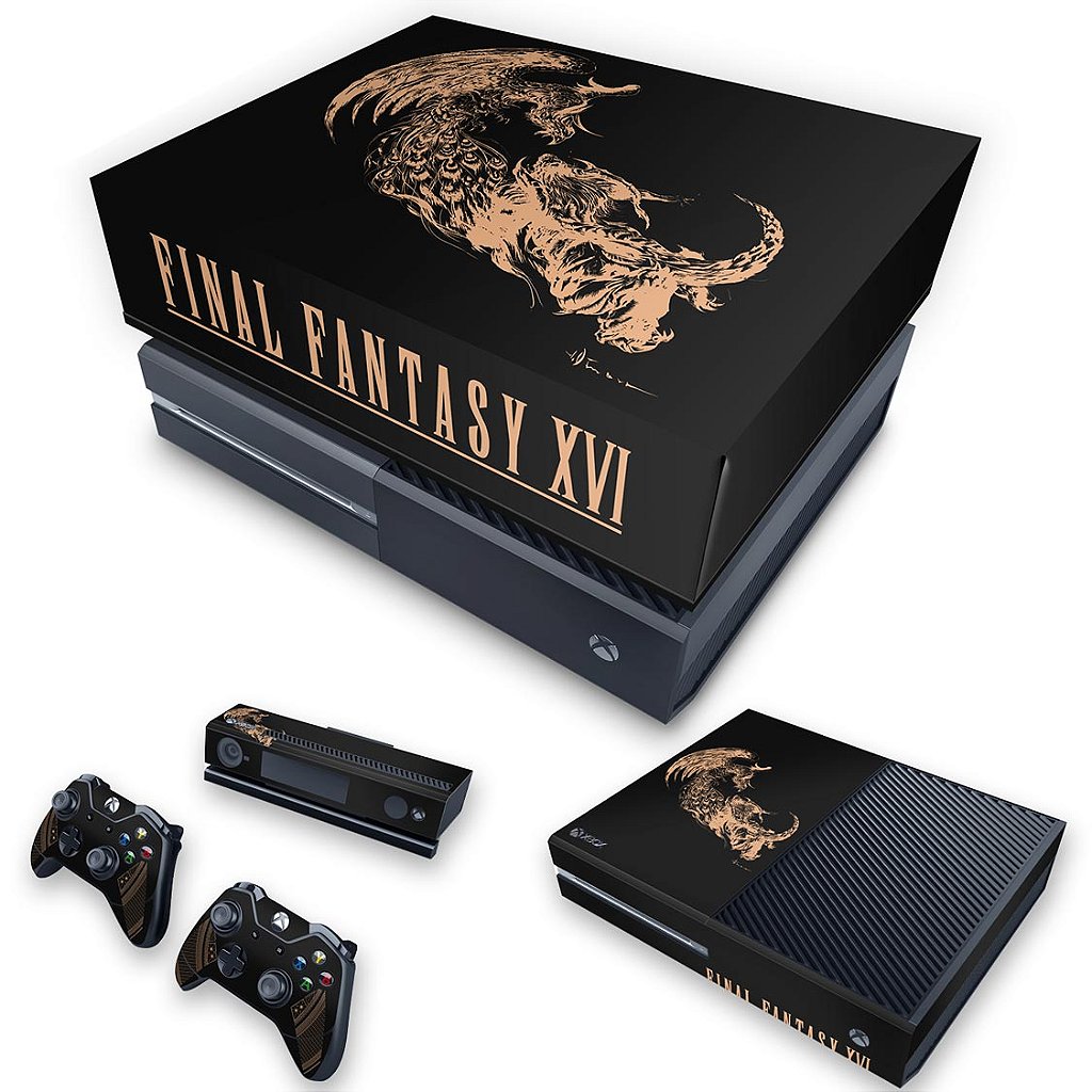 KIT Capa Anti Poeira e Skin Anti-Rage Xbox One Fat - Final Fantasy XVI Edition