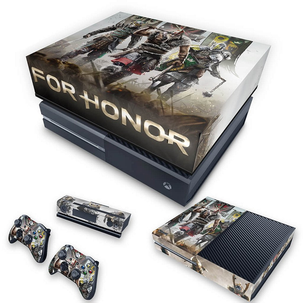 KIT Capa Anti Poeira e Skin Anti-Rage Xbox One Fat - For Honor