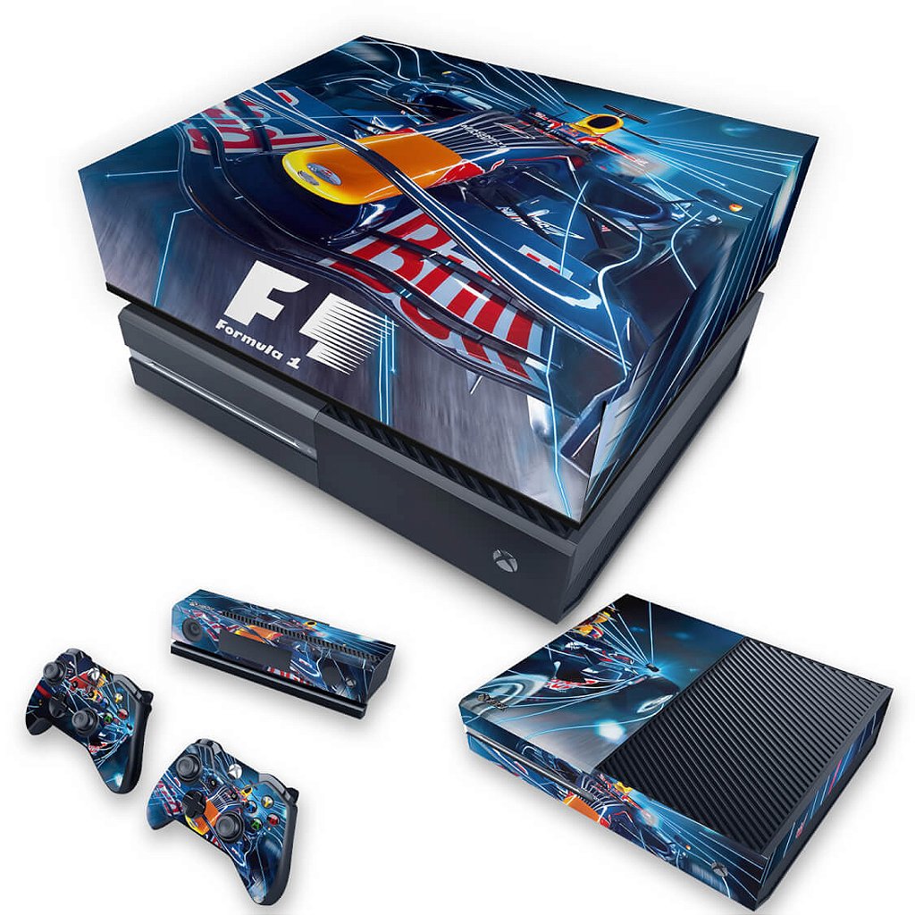 KIT Capa Anti Poeira e Skin Anti-Rage Xbox One Fat - Formula 1