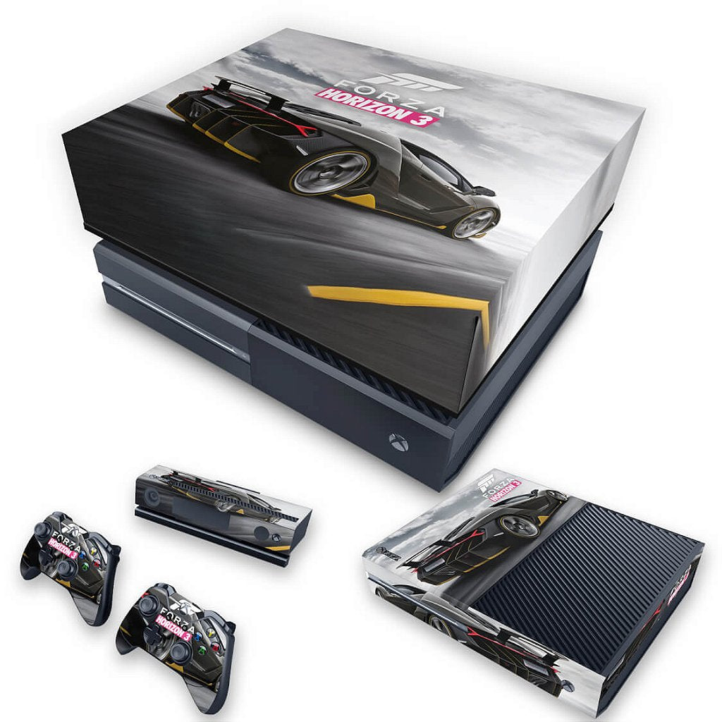 KIT Capa Anti Poeira e Skin Anti-Rage Xbox One Fat - Forza Horizon 3