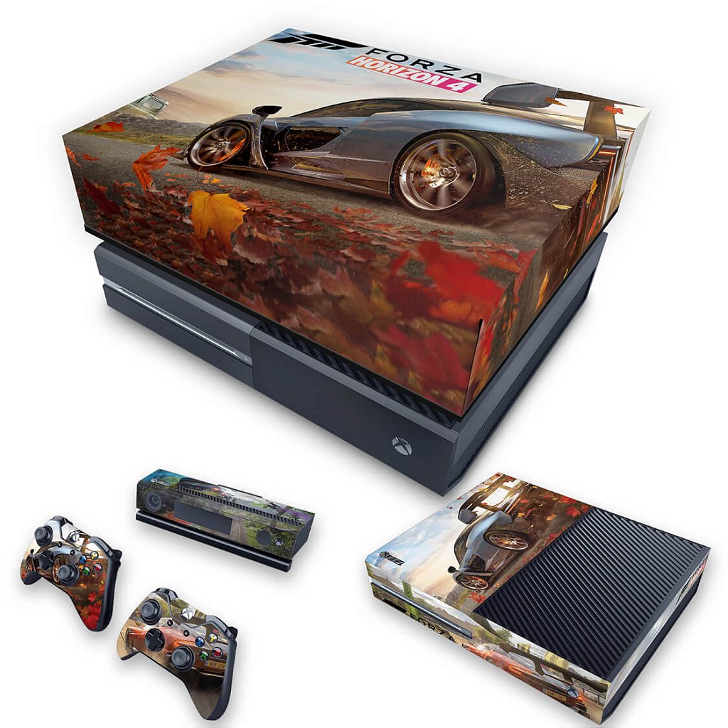 KIT Capa Anti Poeira e Skin Anti-Rage Xbox One Fat - Forza Horizon 4