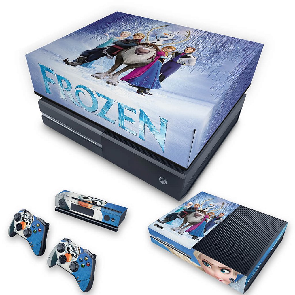 KIT Capa Anti Poeira e Skin Anti-Rage Xbox One Fat - Frozen