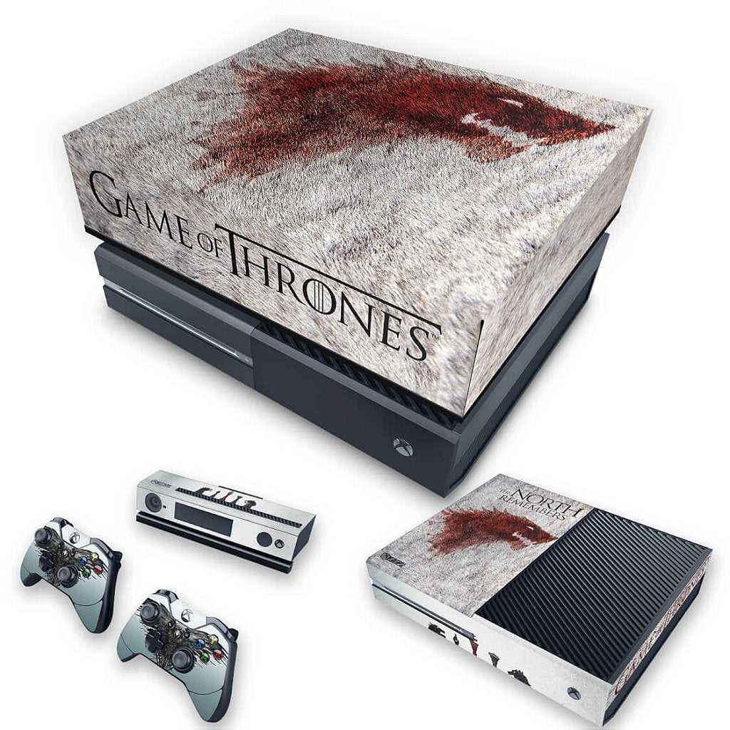 KIT Capa Anti Poeira e Skin Anti-Rage Xbox One Fat - Game of Thrones #A