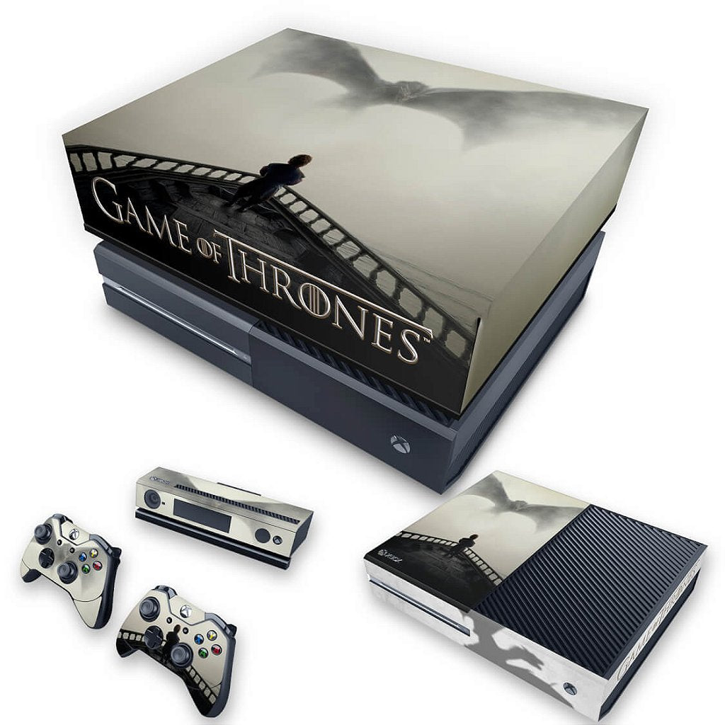 KIT Capa Anti Poeira e Skin Anti-Rage Xbox One Fat - Game of Thrones #B
