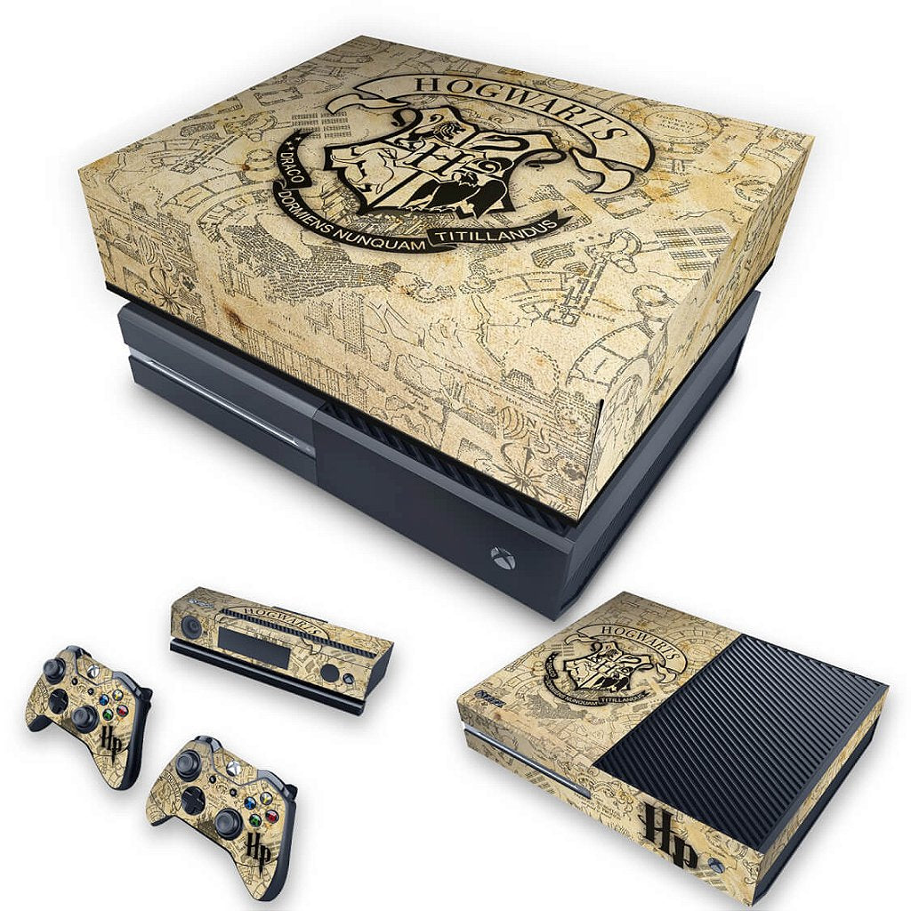 KIT Capa Anti Poeira e Skin Anti-Rage Xbox One Fat - Harry Potter