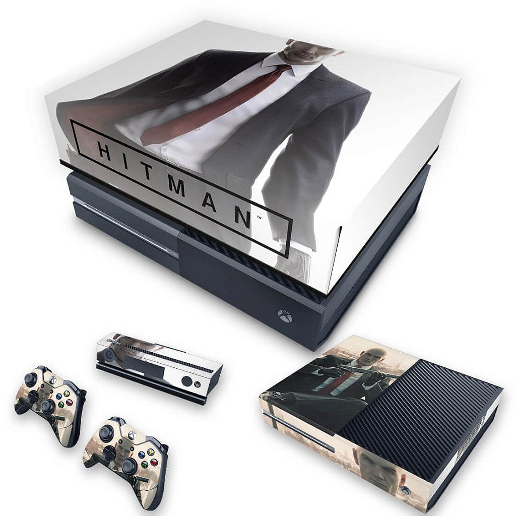 KIT Capa Anti Poeira e Skin Anti-Rage Xbox One Fat - Hitman 2016