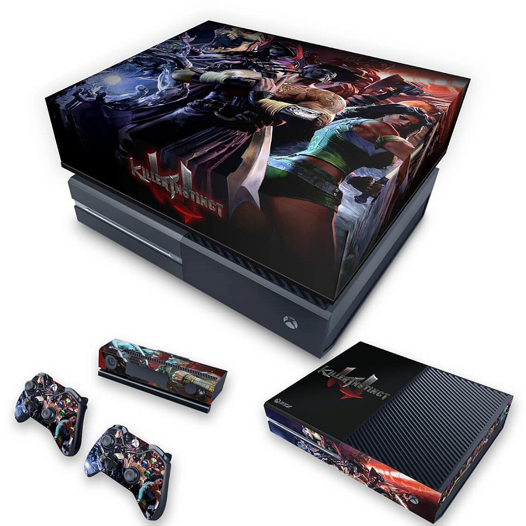 KIT Capa Anti Poeira e Skin Anti-Rage Xbox One Fat - Killer Instinct