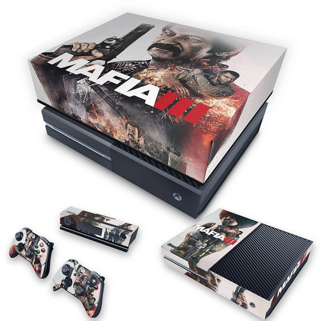 KIT Capa Anti Poeira e Skin Anti-Rage Xbox One Fat - Mafia 3
