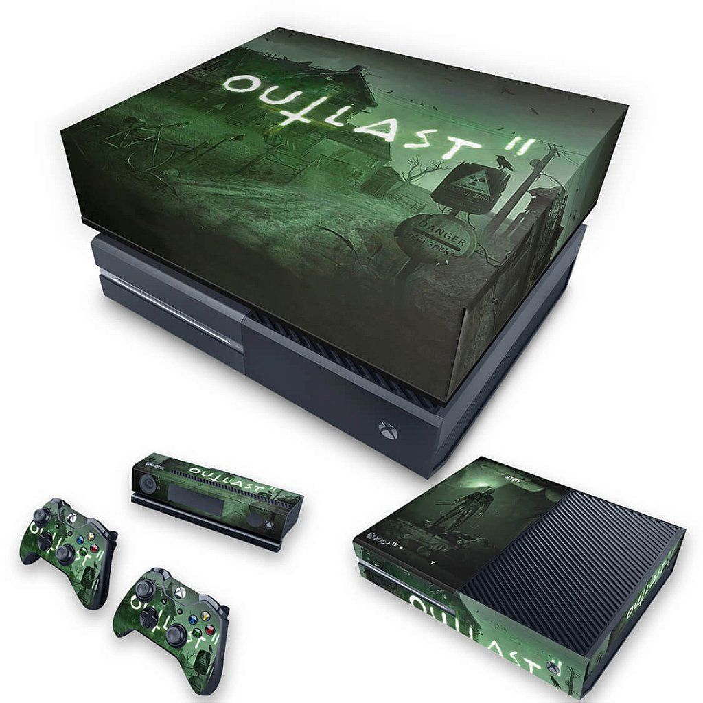 KIT Capa Anti Poeira e Skin Anti-Rage Xbox One Fat - Outlast 2