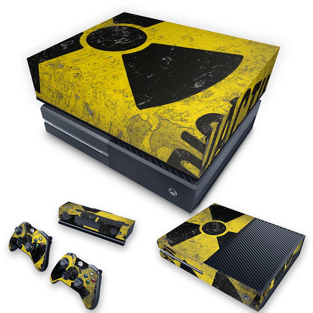 KIT Capa Anti Poeira e Skin Anti-Rage Xbox One Fat - Radioativo