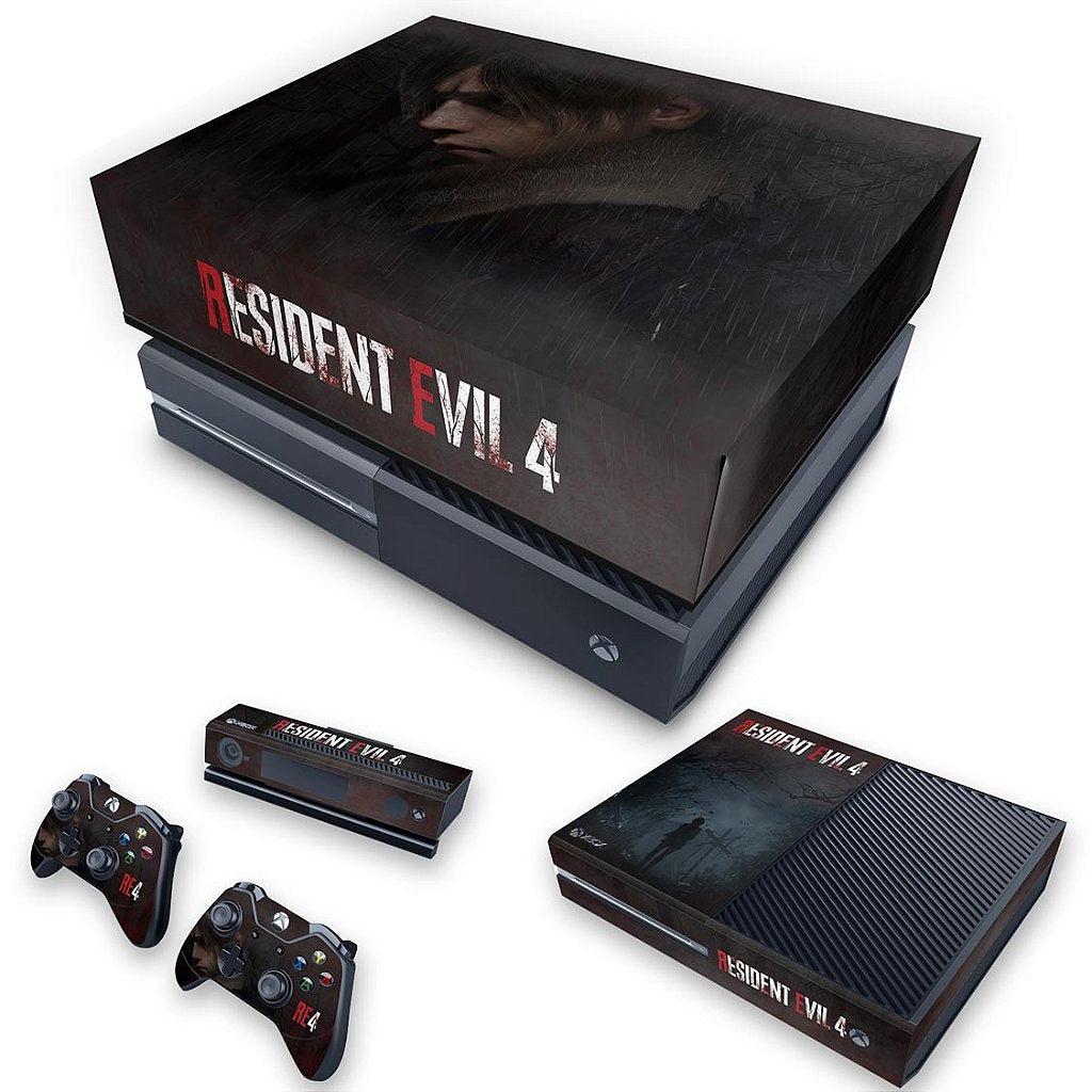 KIT Capa Anti Poeira e Skin Anti-Rage Xbox One Fat - Resident Evil 4 Remake