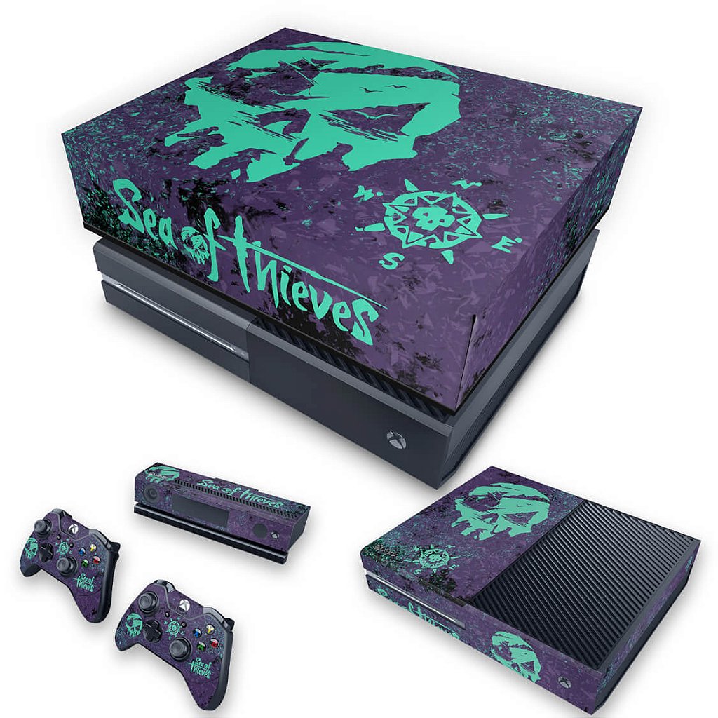 KIT Capa Anti Poeira e Skin Anti-Rage Xbox One Fat - Sea Of Thieves Bundle