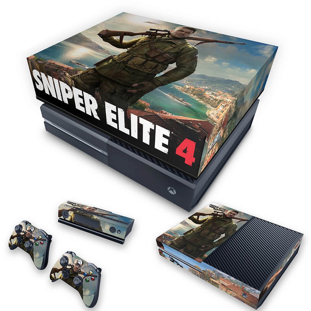 KIT Capa Anti Poeira e Skin Anti-Rage Xbox One Fat - Sniper Elite 4