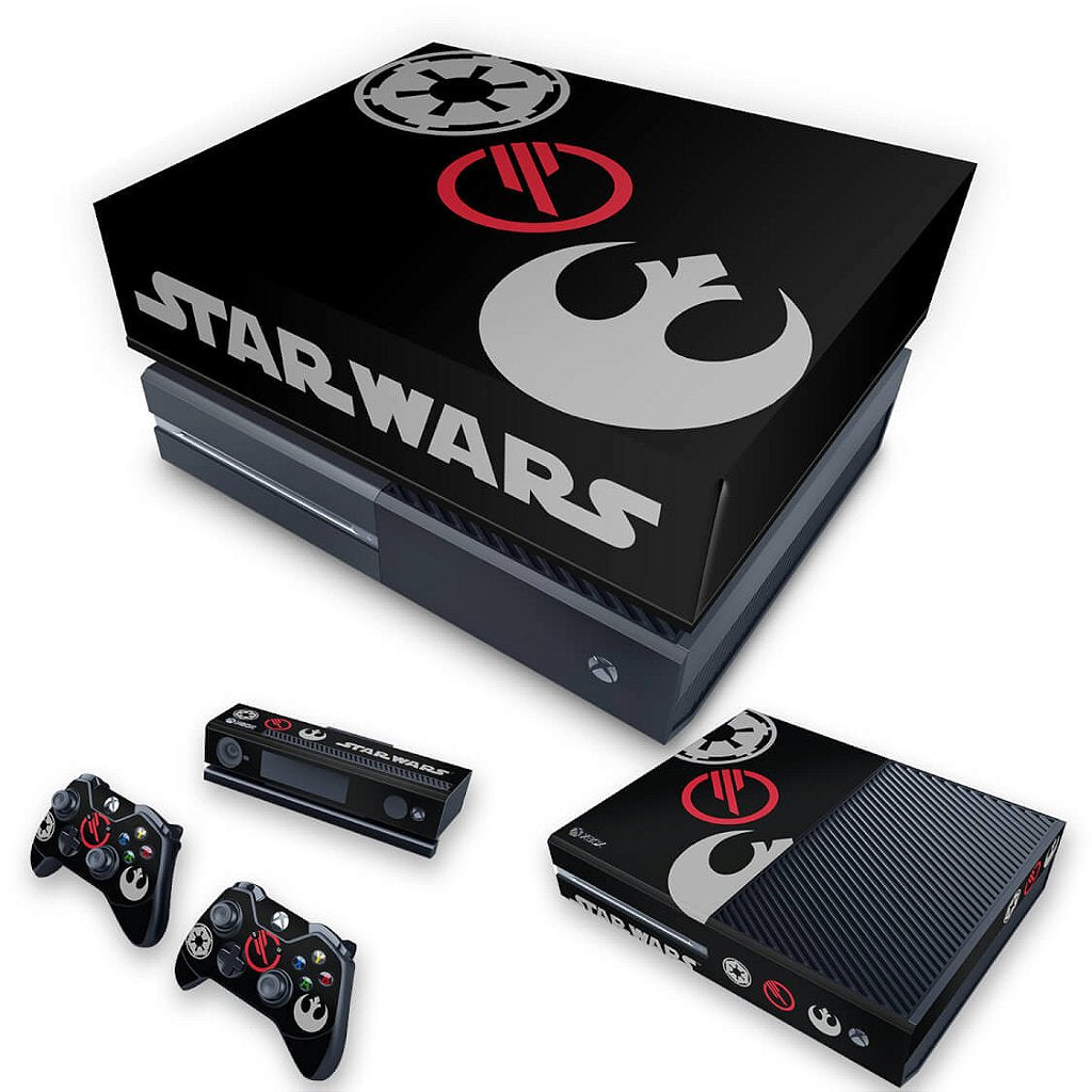 KIT Capa Anti Poeira e Skin Anti-Rage Xbox One Fat - Star Wars Battlefront 2 Edition