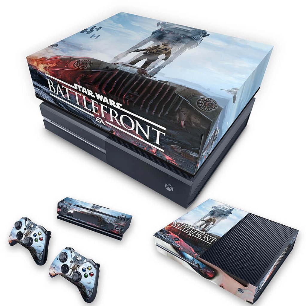 KIT Capa Anti Poeira e Skin Anti-Rage Xbox One Fat - Star Wars - Battlefront