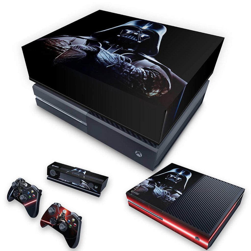 KIT Capa Anti Poeira e Skin Anti-Rage Xbox One Fat - Star Wars - Darth Vader