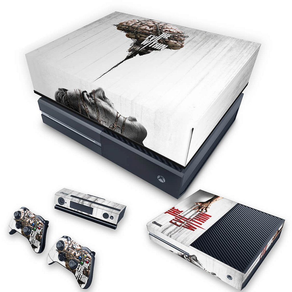 KIT Capa Anti Poeira e Skin Anti-Rage Xbox One Fat - The Evil Within