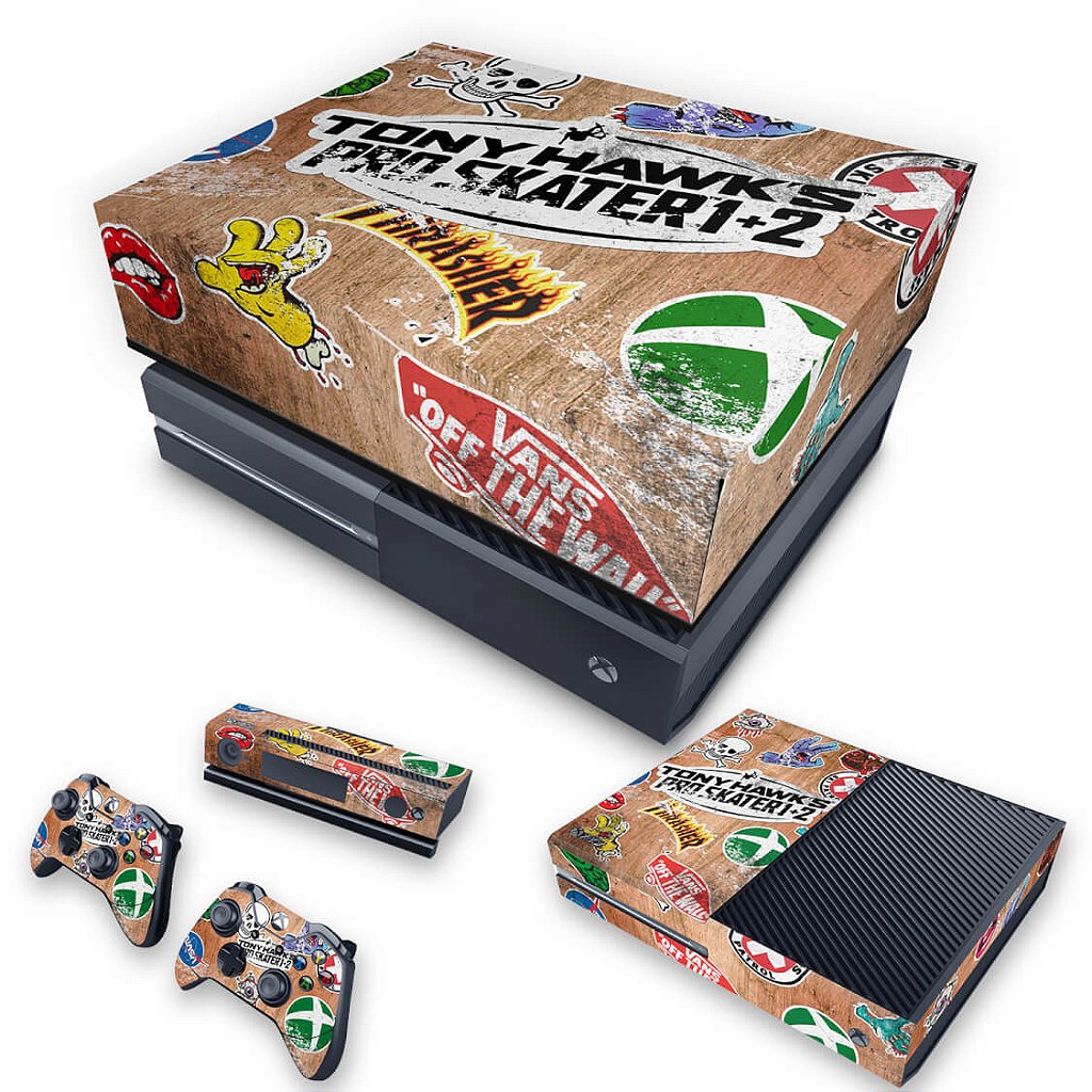 KIT Capa Anti Poeira e Skin Anti-Rage Xbox One Fat - Tony Hawk's Pro Skater