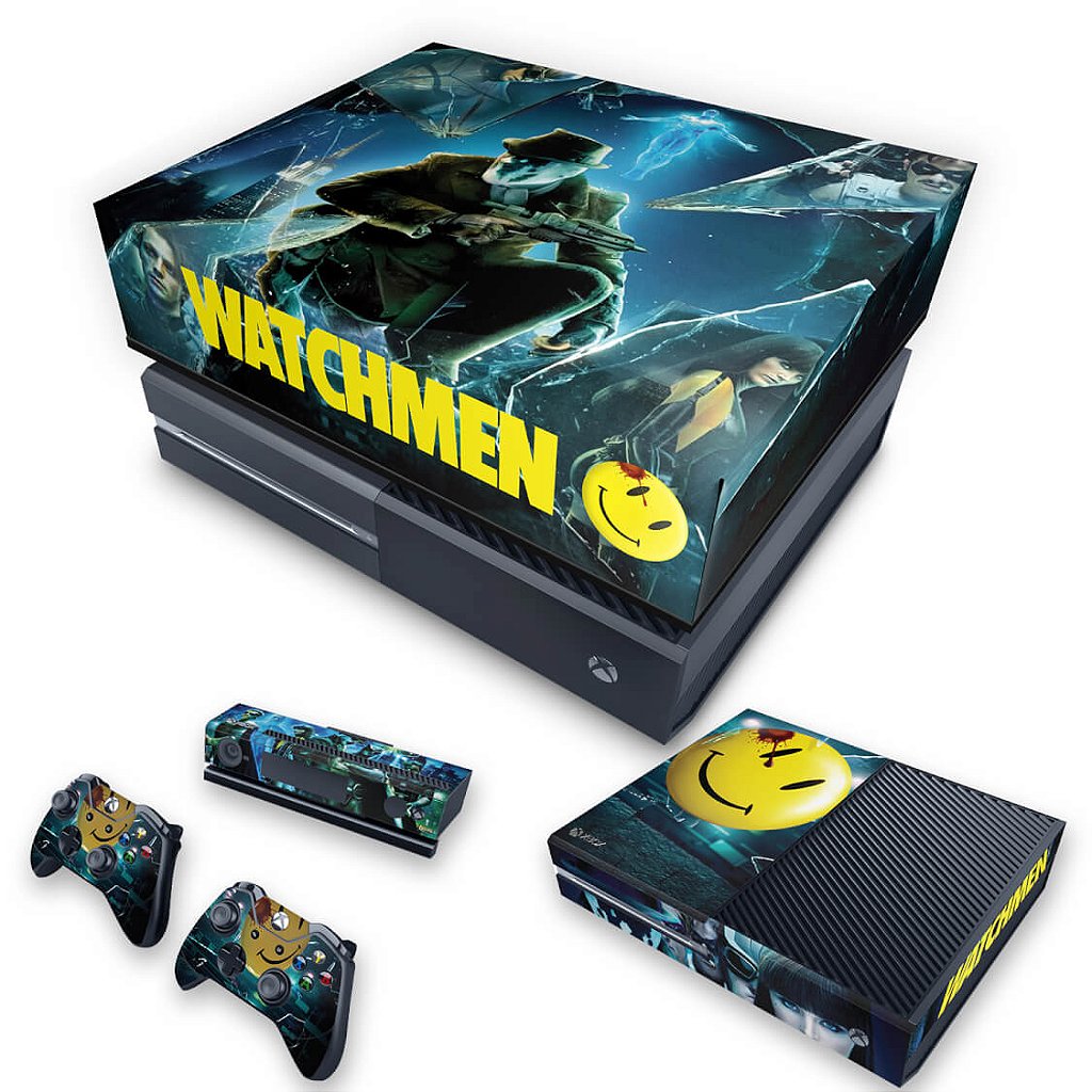 KIT Capa Anti Poeira e Skin Anti-Rage Xbox One Fat - Watchmen
