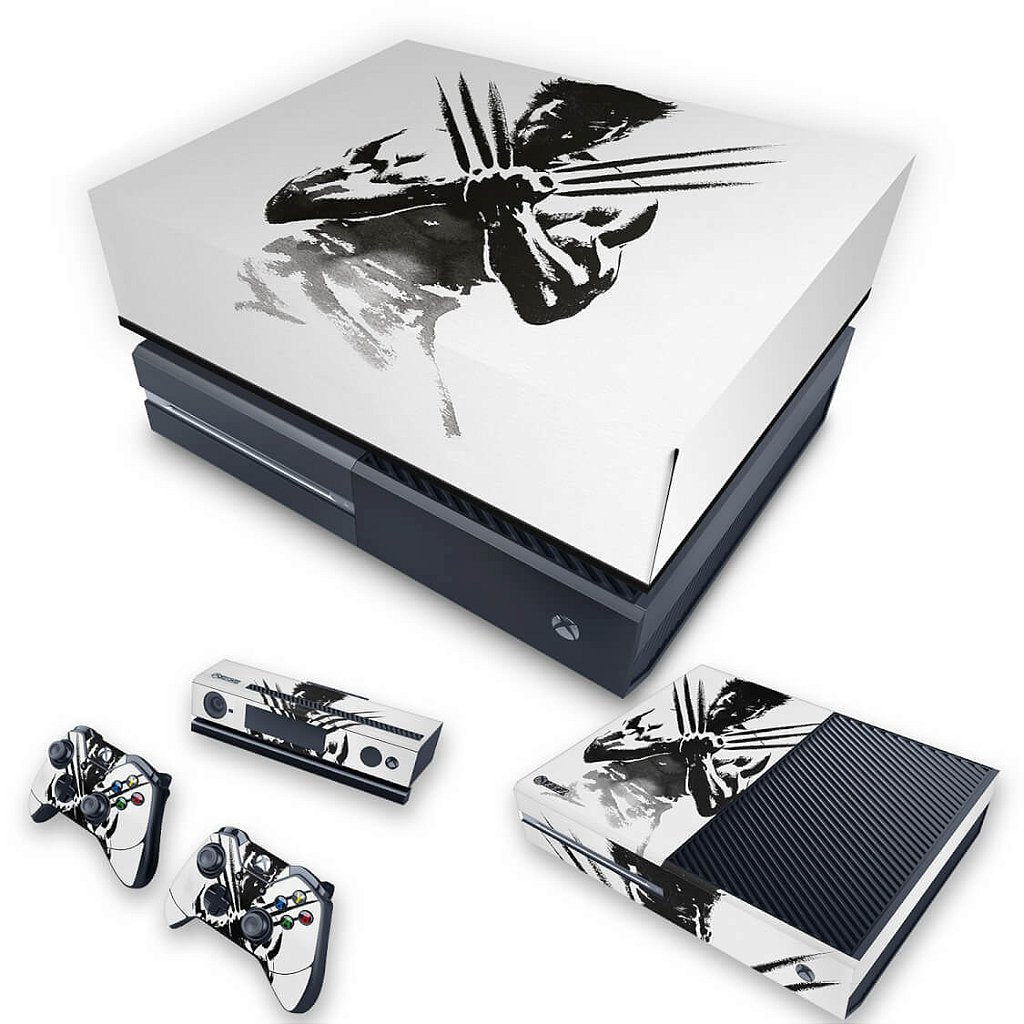 KIT Capa Anti Poeira e Skin Anti-Rage Xbox One Fat - Wolverine - X Men
