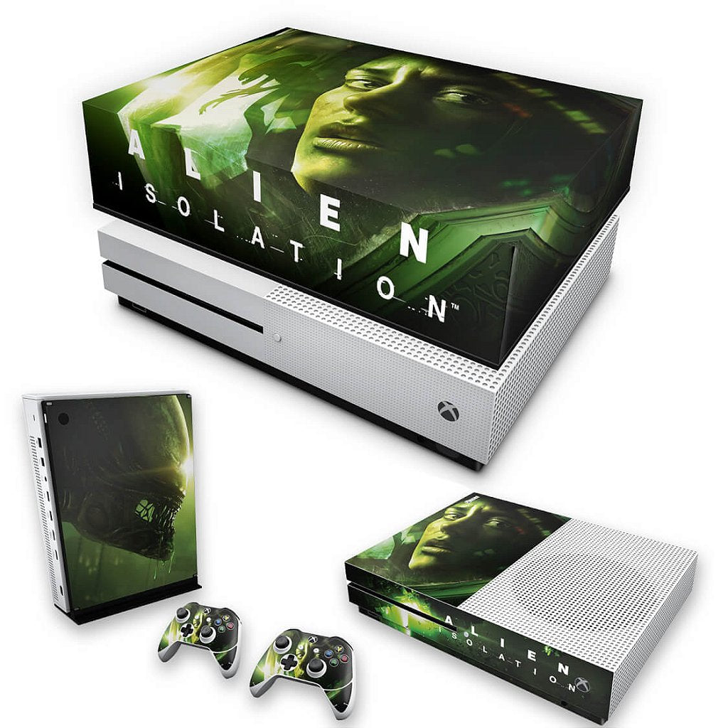 KIT Capa Anti Poeira e Skin Anti-Rage Xbox One S Slim - Alien Isolation