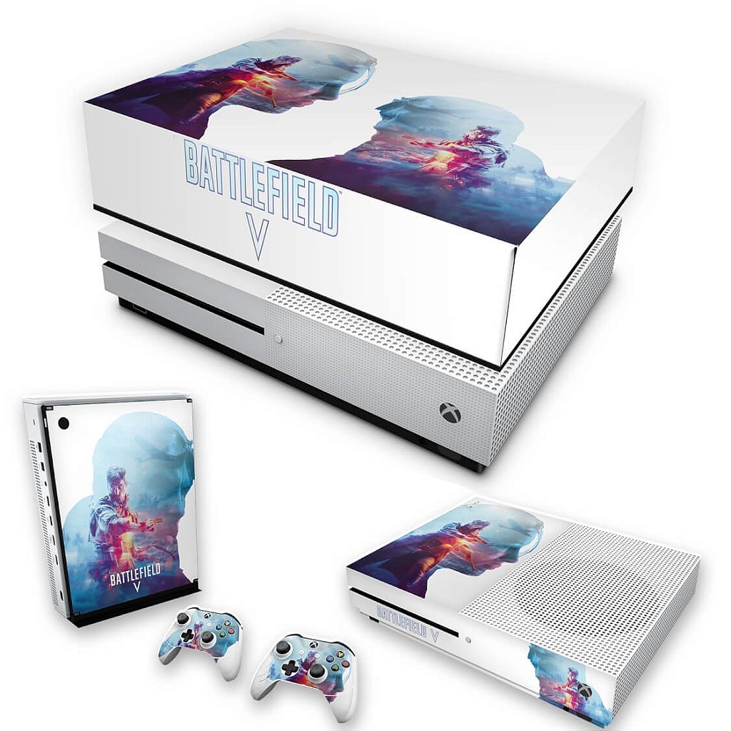 KIT Capa Anti Poeira e Skin Anti-Rage Xbox One S Slim - Battlefield V