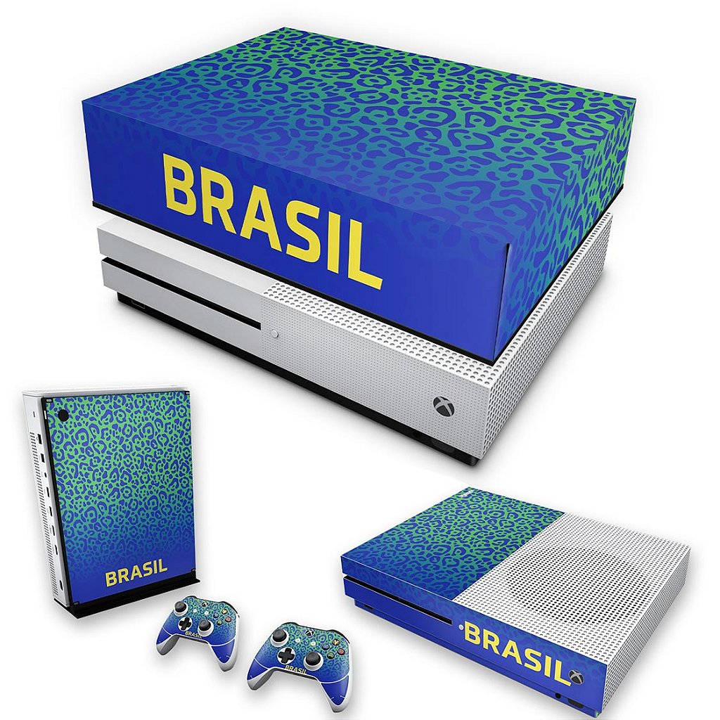 KIT Capa Anti Poeira e Skin Anti-Rage Xbox One S Slim - Brasil