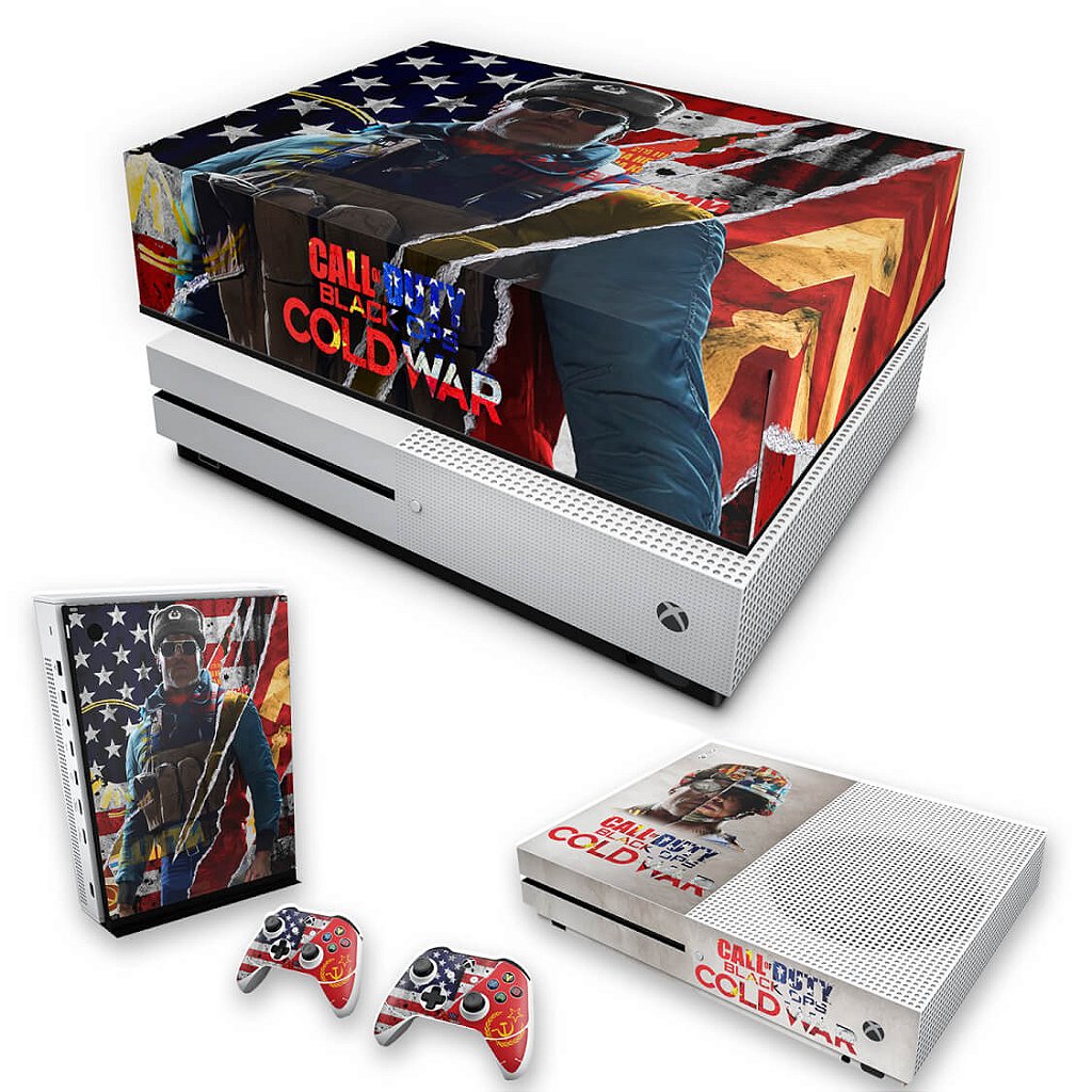 KIT Capa Anti Poeira e Skin Anti-Rage Xbox One S Slim - Call Of Duty Cold War