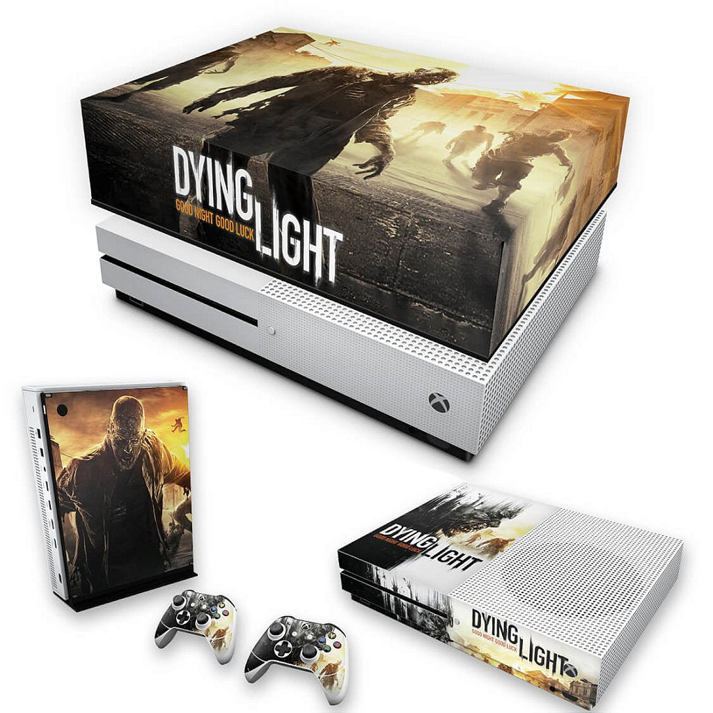 KIT Capa Anti Poeira e Skin Anti-Rage Xbox One S Slim - Dying Light