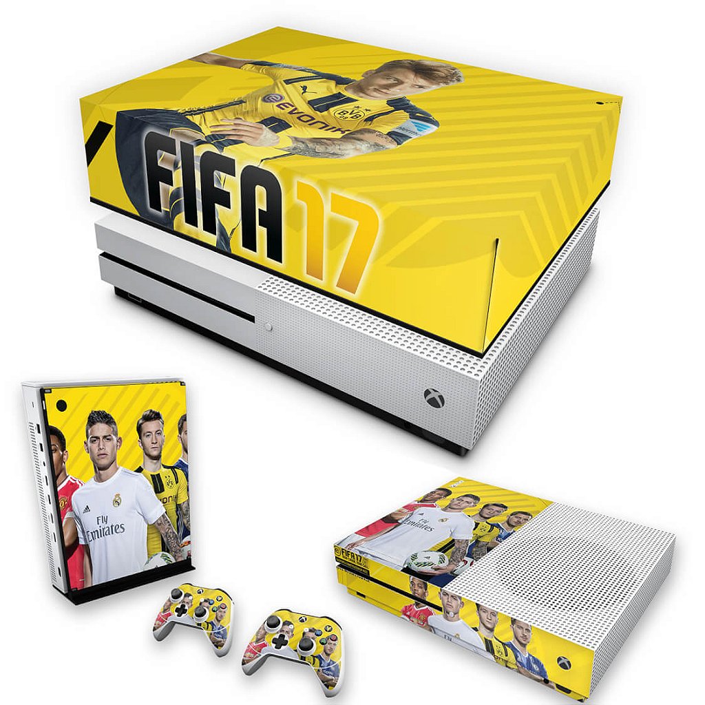 KIT Capa Anti Poeira e Skin Anti-Rage Xbox One S Slim - FIFA 17