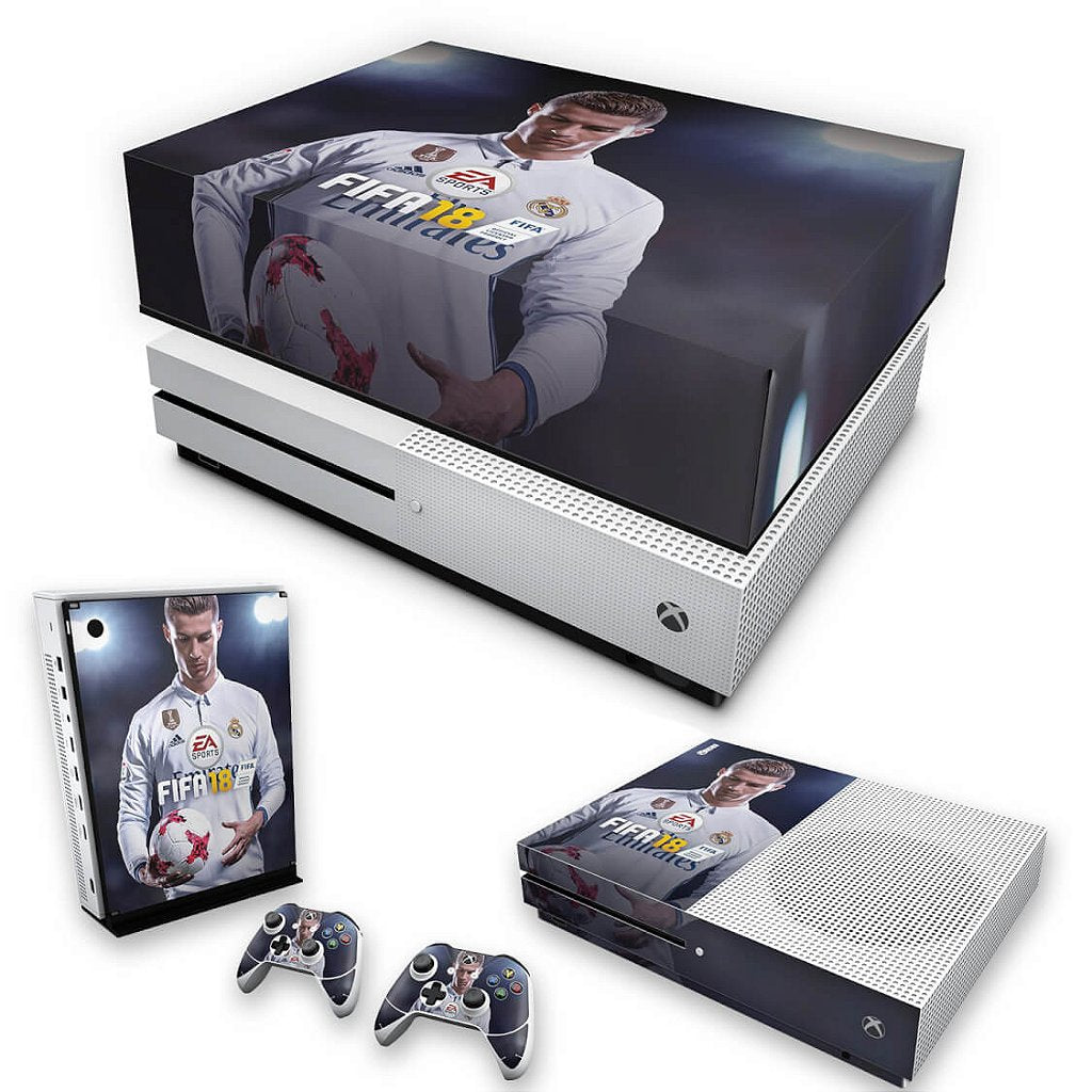 KIT Capa Anti Poeira e Skin Anti-Rage Xbox One S Slim - FIFA 18