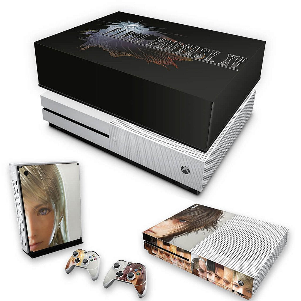 KIT Capa Anti Poeira e Skin Anti-Rage Xbox One S Slim - Final Fantasy XV #A