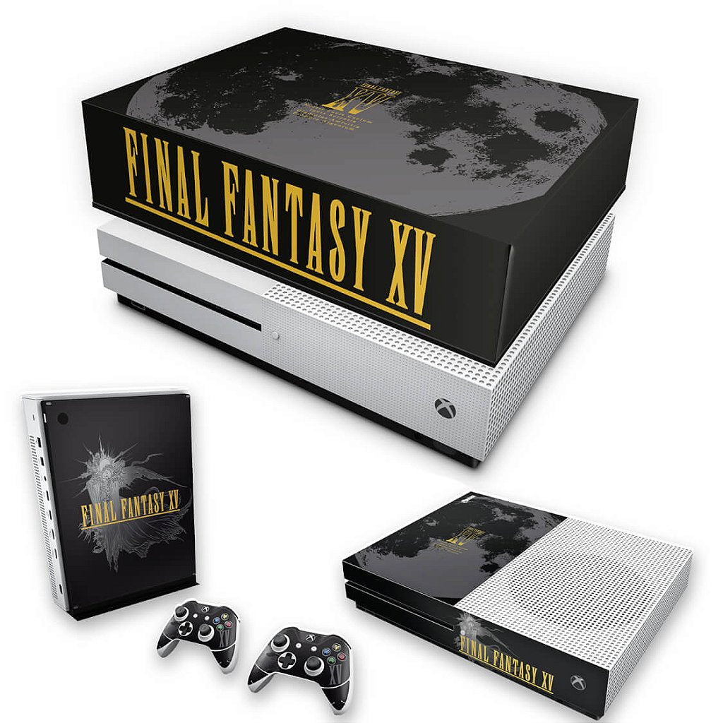 KIT Capa Anti Poeira e Skin Anti-Rage Xbox One S Slim - Final Fantasy XV Bundle
