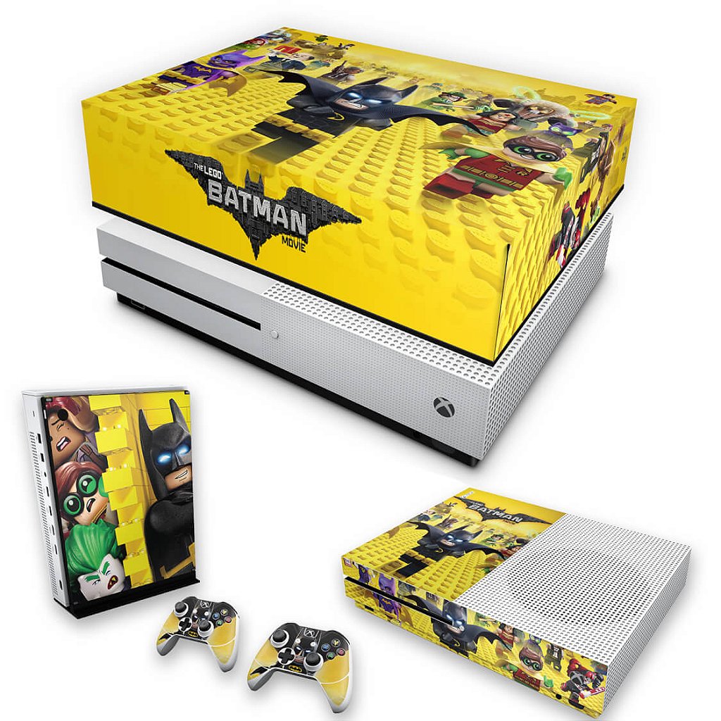 KIT Capa Anti Poeira e Skin Anti-Rage Xbox One S Slim - Lego Batman