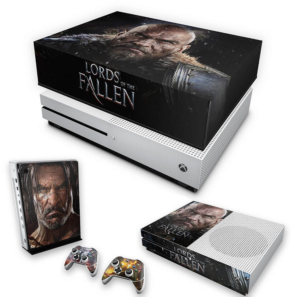 KIT Capa Anti Poeira e Skin Anti-Rage Xbox One S Slim - Lords of the Fallen