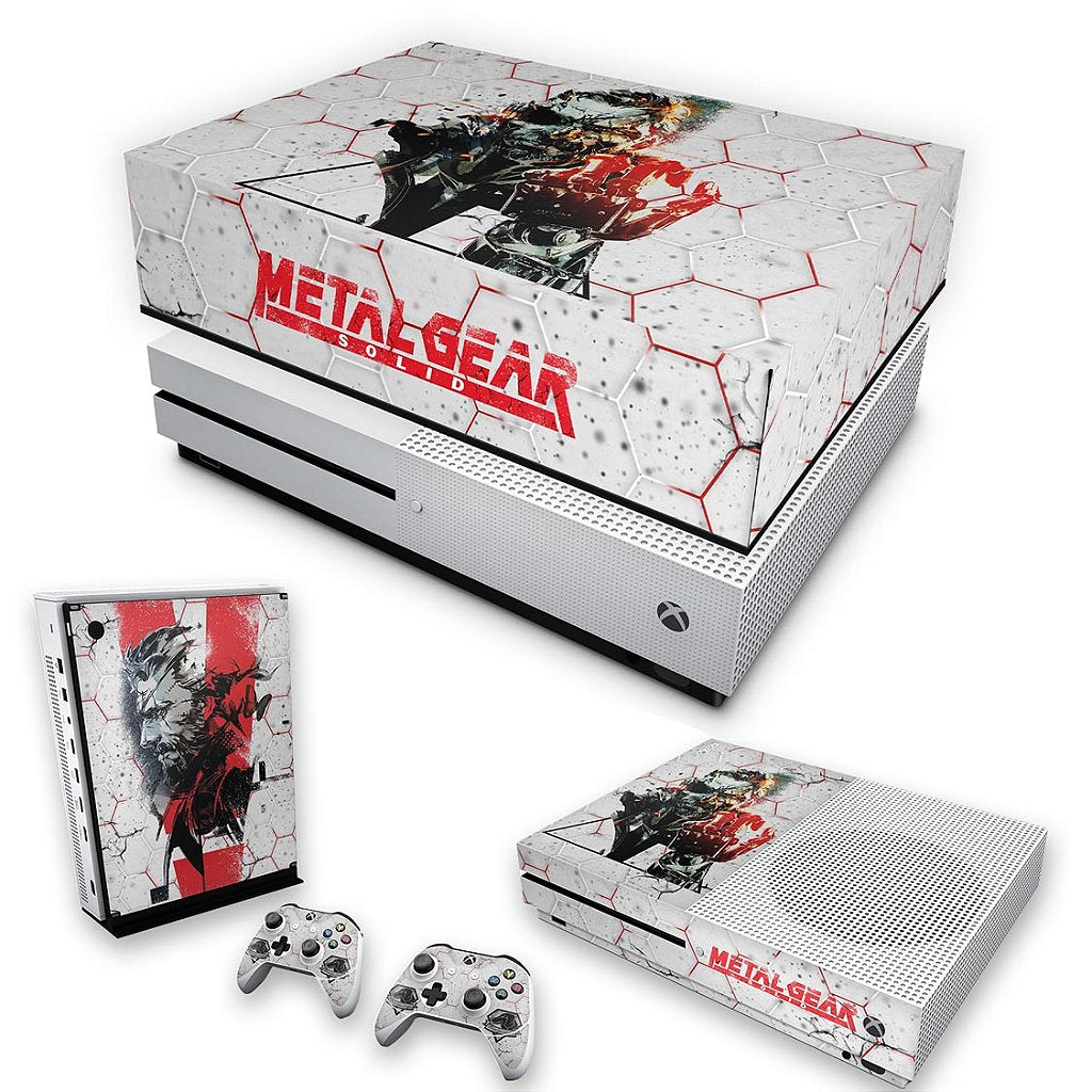 KIT Capa Anti Poeira e Skin Anti-Rage Xbox One S Slim - Metal Gear Solid